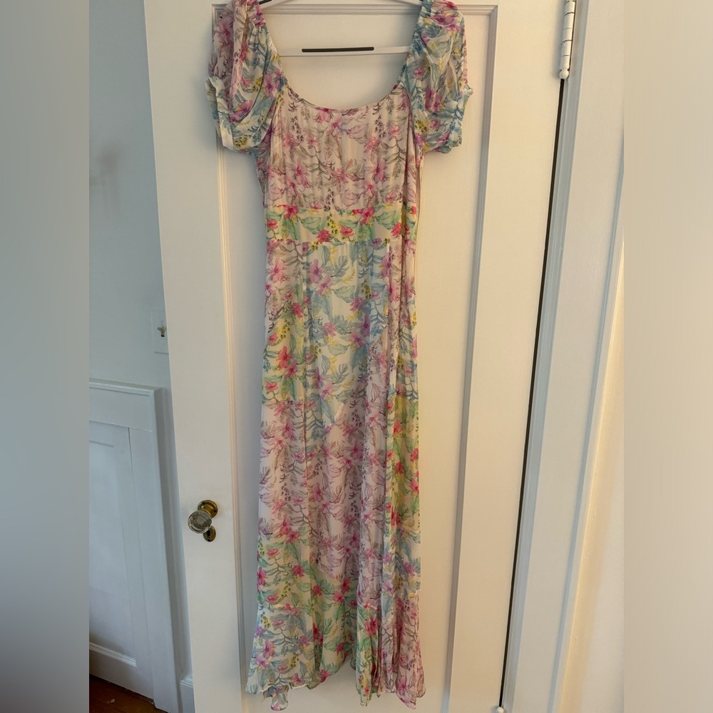 LOVESHACKFANCY Bingham Maxi Dress in Tropical Sunrise
